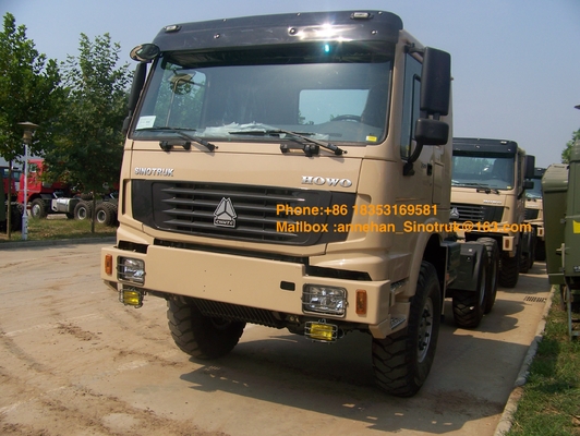 50x टो क्षमता के लिए 6x6 सिनोट्रुक होवो 7 ट्रैक्टर ट्रक यूरो 2 उत्सर्जन स्टेंडर 371hp