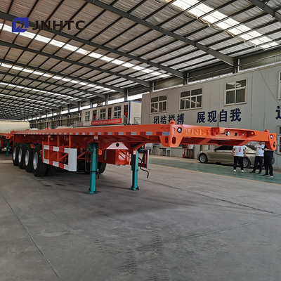 अफ्रीका के लिए 3 एक्सल 4 एक्सल 30t 40t फ्लैटबेड फ्लैट बेड कंटेनर सेमी ट्रेलर