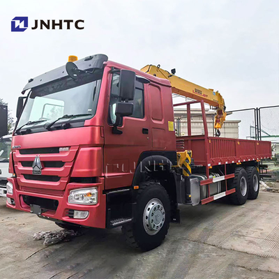 सिनोट्रुक HOWO 6x4 रेट आर्म क्रेन ट्रक 10 पहिया 340hp 10 टन