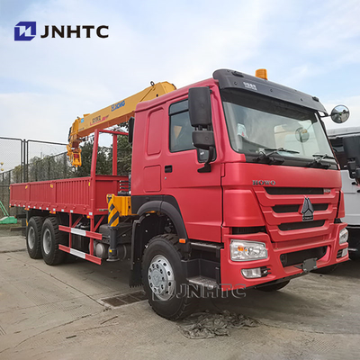 होवो 6x4 रेट आर्म क्रेन ट्रक 10 पहिया 340hp क्रेन ट्रक के साथ कार्गो