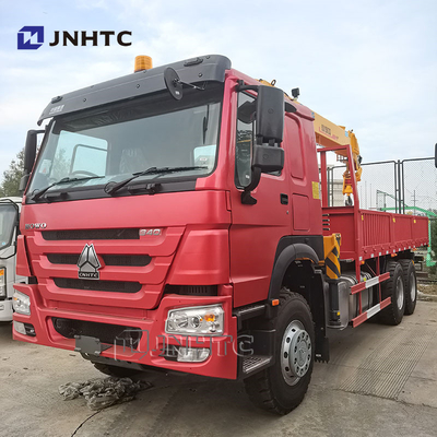 होवो 6x4 रेट आर्म क्रेन ट्रक 10 पहिया 340hp क्रेन ट्रक के साथ कार्गो
