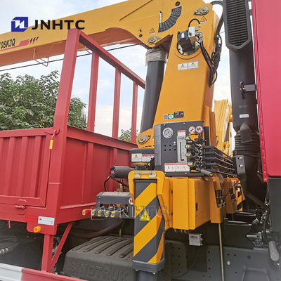 होवो 6x4 रेट आर्म क्रेन ट्रक 10 पहिया 340hp क्रेन ट्रक के साथ कार्गो