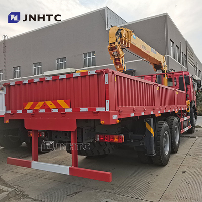 होवो 6x4 रेट आर्म क्रेन ट्रक 10 पहिया 340hp क्रेन ट्रक के साथ कार्गो