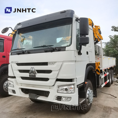 सभी रोटेशन होवो फोल्डिंग आर्म क्रेन 6x4 400hp 10-20T क्रेन के साथ कार्गो