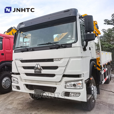 सभी रोटेशन होवो फोल्डिंग आर्म क्रेन 6x4 400hp 10-20T क्रेन के साथ कार्गो