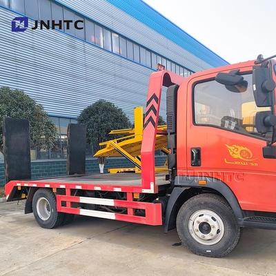 HOWO Wrecker ट्रक 4x2 5ton Excavator लोडर लोडिंग टो Wrecker फ्लैटबेड कार्गो ट्रक