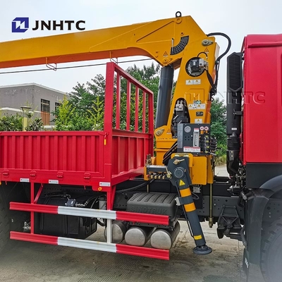 HOWO ट्रेट आर्म क्रेन ट्रक 6X4 10 पहिया 340hp 10 टन कार्गो ट्रक क्रेन के साथ