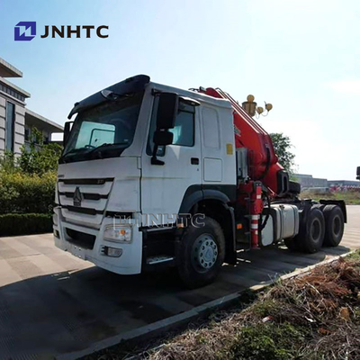 कारखाने की कीमत Sinotruk HOWO 6x4 ट्रैक्टर ट्रक 10 टन तह क्रेन के साथ