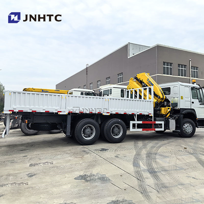 सिनोट्रुक HOWO 6x4 400HP कार्गो ट्रक 10 टन बूम क्रेन ट्रक के साथ चीन फैक्टरी