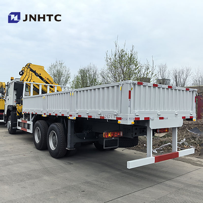 सिनोट्रुक HOWO 6x4 400HP कार्गो ट्रक 10 टन बूम क्रेन ट्रक के साथ चीन फैक्टरी