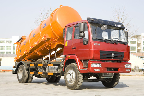 Sinotruk Howo7 16CBM वैक्यूम पंप सेप्टिक टैंक की सफाई ट्रक एकत्रित मल कीचड़