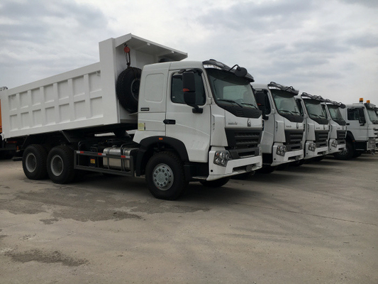 SINOTRUK HOWO A7 कंस्ट्रक्शन डंप ट्रक 30-40 टन RHD 10 व्हील्स इन व्हाइट
