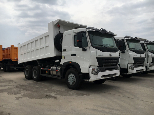 SINOTRUK HOWO A7 कंस्ट्रक्शन डंप ट्रक 30-40 टन RHD 10 व्हील्स इन व्हाइट