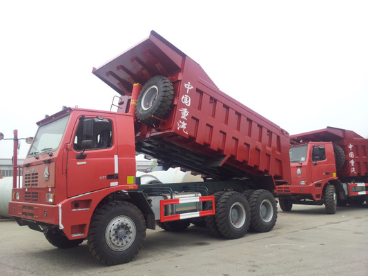 सिनोट्रुक 6x4 10 व्हील्स हैवी डंप ट्रक 70T 30M3 माइनिंग टिपर ट्रक LHD 371hp