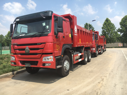SINOTRUK HOWO 6x4 डंप ट्रक 18 सीबीएम एचएफ 9 फ्रंट एक्सेल और एचसी 16 रीयर एक्सल के साथ