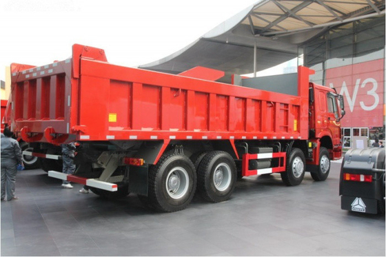 8x4 25-30M3 12 व्हील डंप ट्रक 50-60T लोड कैपैसिंक सिनोट्रुक हॉवो मॉडल 371hp