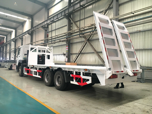 10 टायर Sinotruk Howo7 हैवी कार्गो ट्रक 30-40T लैडर 6x4 यूरो 2 371hp के साथ फ्लैटबेड