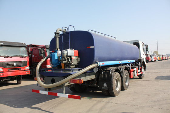 Howo 20 CBM व्हाइट सीवेज वेस्ट ट्रक / 6x4 336HP सेफ्टी सीवर क्लीनिंग ट्रक