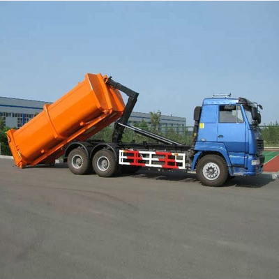 HOWO 6X4 गाड़ी हटाने योग्य कचरा संग्रह ट्रक पीला रंग 290/336 / 371hp