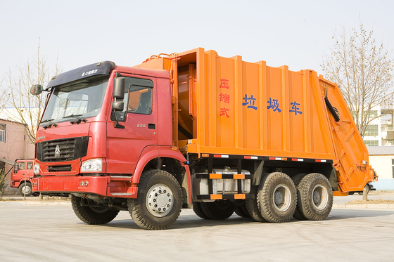 16 एम 3 बड़ी लोडिंग क्षमता के साथ 6X4 सुरक्षा स्टील कचरा कॉम्पैक्टर ट्रक