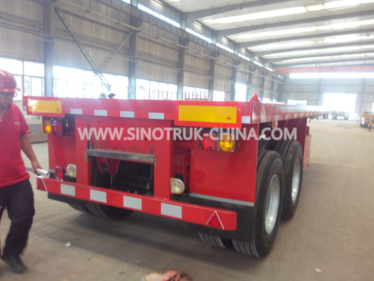 2 फीट कंटेनर 8 पीसी लॉक लोड करने के लिए 2 Alxe Flatbed अर्ध ट्रेलर 28t समर्थन पैर