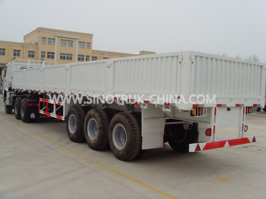 निविड़ अंधकार कवर और स्लाइडर छत के साथ Dropside हल्के भारी शुल्क अर्ध ट्रेलरों