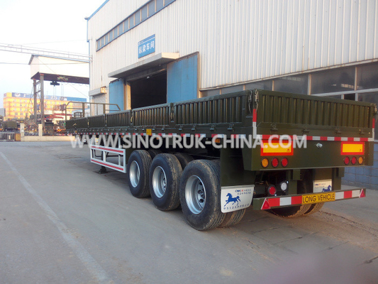 निविड़ अंधकार कवर और स्लाइडर छत के साथ Dropside हल्के भारी शुल्क अर्ध ट्रेलरों