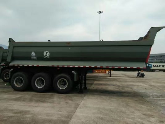 खनन और निर्माण के लिए 70T हाई स्पीड टिपर सेमी ट्रेलर ट्रक 25-45 CBM