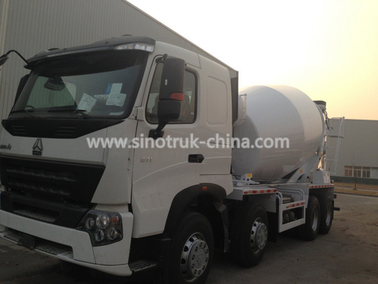Sinotruk Howo A7 8 × 4 कंक्रीट एग्जिटर ट्रक 371 एचपी इंजन और एक बिस्तर के साथ