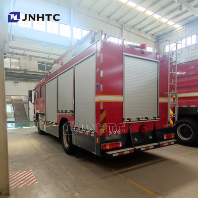 HOWO 18 मीटर उच्च स्प्रे आर्म 4x2 12000l बड़े प्रवाह अग्नि बचाव फायर ट्रक बिक्री के लिए