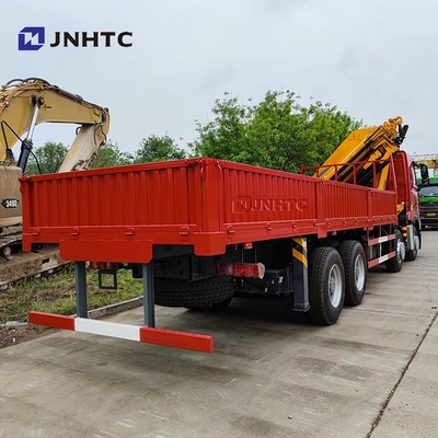 Howo T7H ब्रांड न्यू 8*4 12 पहिया 40 टन 380HP क्रेन माउंट मैक्स 16 टन आर्म कार्गो क्रेन ट्रक के साथ