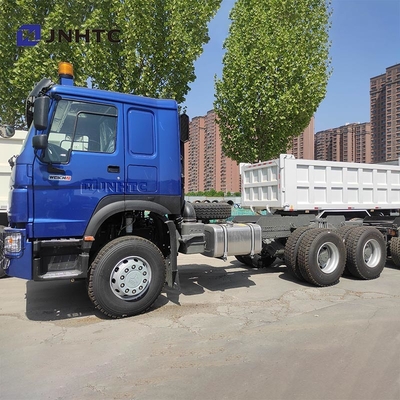 नई HOWO 6X4 टिमपर ट्रक चेसिस 400HP 10 पहियों ब्लू डंप ट्रक चेसिस