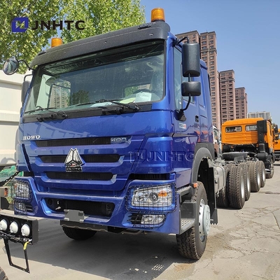 नई HOWO 6X4 टिमपर ट्रक चेसिस 400HP 10 पहियों ब्लू डंप ट्रक चेसिस