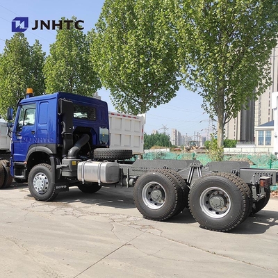नई HOWO 6X4 टिमपर ट्रक चेसिस 400HP 10 पहियों ब्लू डंप ट्रक चेसिस
