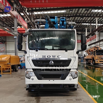 HOWO TX 6x4 चेसिस कंक्रीट पंप ट्रक 400HP 58m 400hp कंक्रीट पंप ट्रक