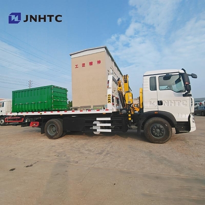 HOWO TX क्रेन ट्रक 320HP 4X2 15TON कार्गो घुड़सवार Wrecker ट्रक के साथ हाइड्रोलिक सीधे बूम क्रेन ट्रक