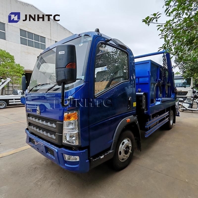 नई HOWO कचरा ट्रक 4X2 5CBM 10CBM हुक आर्म कचरा ट्रक बिक्री के लिए