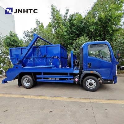 नई HOWO कचरा ट्रक 4X2 5CBM 10CBM हुक आर्म कचरा ट्रक बिक्री के लिए