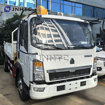 चीन टॉप Howo 4x2 लाइट कार्गो ट्रक माउंट क्रेन हाइड्रोलिक 3Ton 4Ton 5Ton दूरबीन पिकअप बूम क्रेन बिक्री के लिए