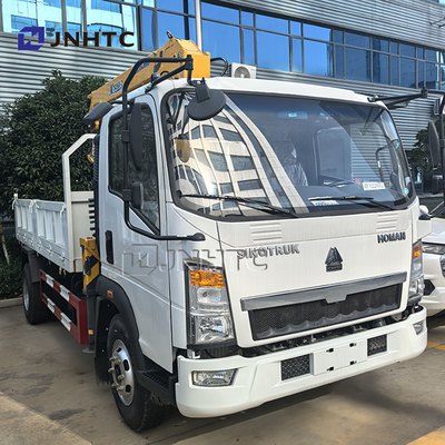 चीन टॉप Howo 4x2 लाइट कार्गो ट्रक माउंट क्रेन हाइड्रोलिक 3Ton 4Ton 5Ton दूरबीन पिकअप बूम क्रेन बिक्री के लिए