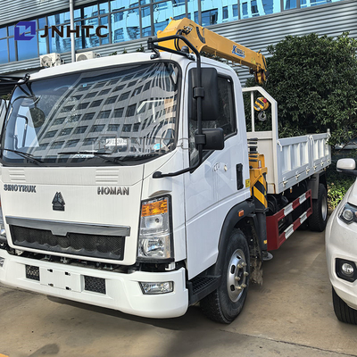 चीन टॉप Howo 4x2 लाइट कार्गो ट्रक माउंट क्रेन हाइड्रोलिक 3Ton 4Ton 5Ton दूरबीन पिकअप बूम क्रेन बिक्री के लिए