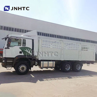 सस्ती कीमत HOWO TX 6x4 20 टन ट्रक बॉक्स ट्रक डिफ्लेक्टर के साथ बिक्री के लिए कार्गो ट्रक