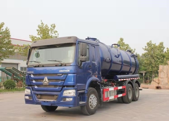 20CBM LHD 336HP सीवेज सफाई ट्रक समय की बचत वैक्यूम पंप के साथ