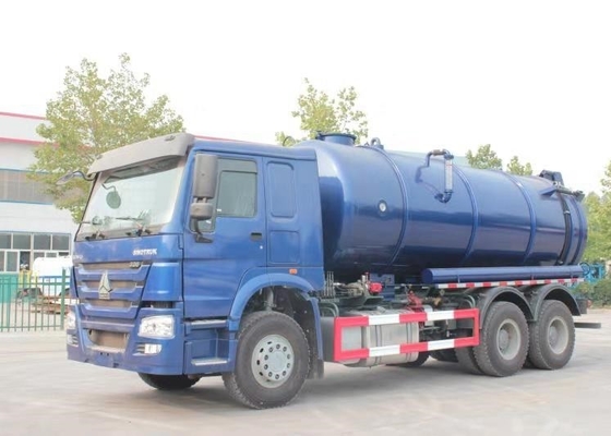 20CBM LHD 336HP सीवेज सफाई ट्रक समय की बचत वैक्यूम पंप के साथ