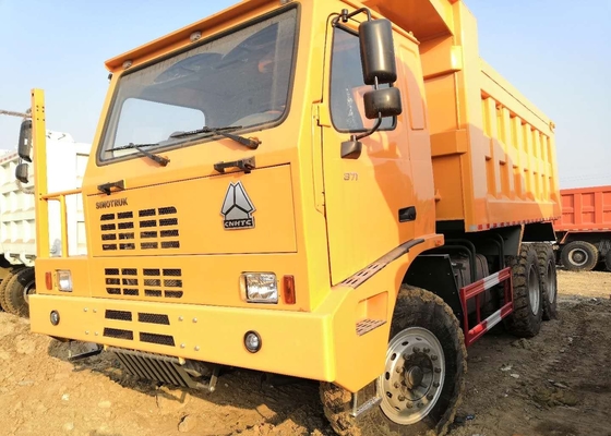 371HP हाईवे ट्रक, येलो कलर हैवी ड्यूटी टिपर ट्रक 70 टन लोड