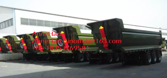 Sinotruk Cimc 3 एक्सल डंप ट्रेलर, सेमी ट्रेलर ट्रक 40 50 60T लोड क्षमता के लिए