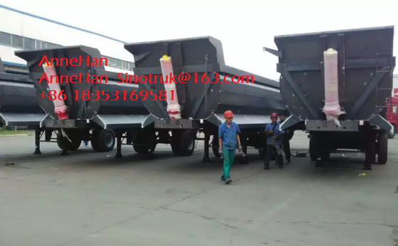 Sinotruk Cimc 3 एक्सल डंप ट्रेलर, सेमी ट्रेलर ट्रक 40 50 60T लोड क्षमता के लिए