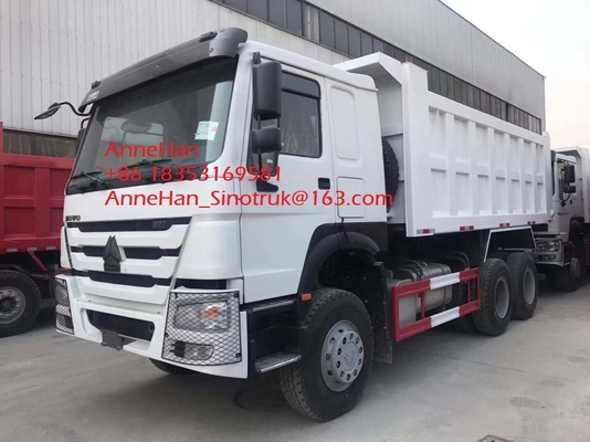 सफेद रंग Sinotruk Howo7 हैवी ड्यूटी डंप ट्रक, 10 व्हीलर 20 टन 6x4 टिपर ट्रक