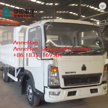 यूरो 3 मिड लिफ्टिंग SINOTRUK Howo7 लाइट ड्यूटी ट्रक LHD 4x2 116HP 5-7T लोड