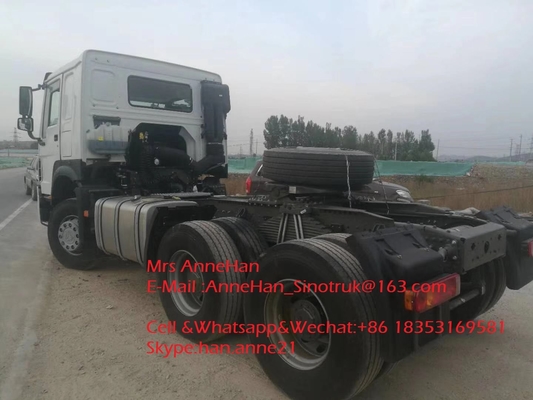 420hp Sinotruk Howo7 ट्रेक्टर ट्रक 6x4 10 व्हील्स HW76 केबिन टू टो 50T